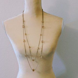 Rose Gold Double Strand Necklace